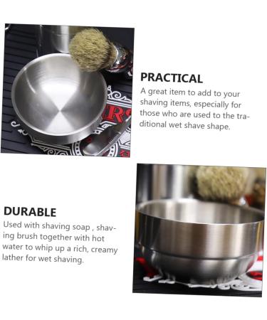 Frcolor Foam Dishwasher Mixing Bowl - Perfect Shaving Soap Container & Toning Shell - 9x9x4.9cm Silver | Ideal for Shaving Cream & Tools - Buy Online on GoSupps.com