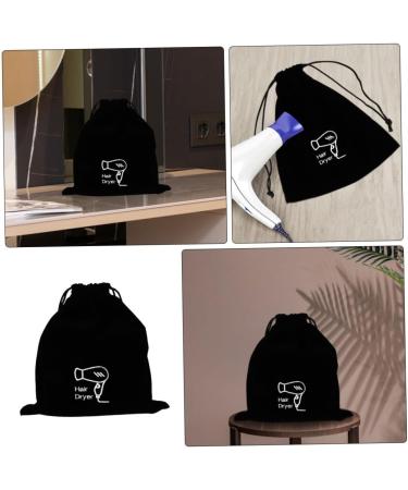 BIUDECO 2pcs Velvet Bag Hair Dryer Travel Bag Hair Dryer Attachments Storage Hair Dryer Bag Black Flannel - Buy Online on GoSupps.com