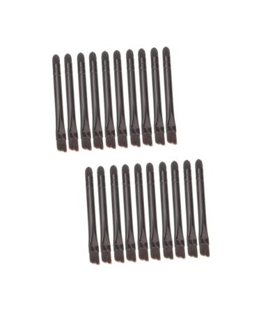 NOLITOY 20 Pcs Eye Shadow Brush Makeup Brush Makeup Applicators Women Eyeshadow Brush Miss Eyebrow Brush 5.8X0.7X0.5CMx2pcs Blackx2pcs