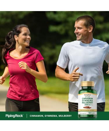 Piping Rock Ceylon Cinnamon Gymnema Mulberry Complex 2000mg | 180 Capsules | Herbal Supplement - Buy Online on GoSupps.com
