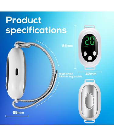 Anti-Nausea Wristband - Rechargeable Motion Sickness Bands for Travel & Morning Relief - White - Buy Online on GoSupps.com