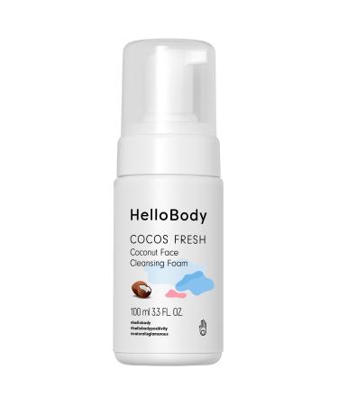 HelloBody HelloBody COCOS FRESH Gentle Cleansing Foam (100 ml) Facial cleanser for dry skin With peat extract and coconut fragrance Gentle and deep facial cleansing for cared-for skin