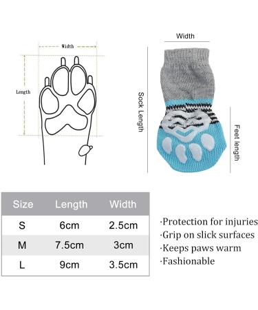 Heiqlay Anti-Slip Socks for Dogs & Cats | Paw Protection with Silicone Gel | 4-Piece Set for Indoor Traction - Buy Online on GoSupps.com