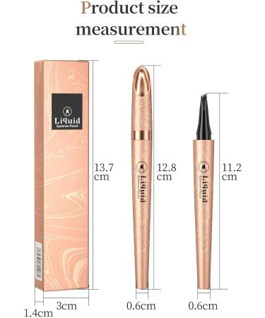 Eyebrow Pencil 4-Point Fork Tip Waterproof Eyebrow Pencil Smudgeproof Eyebrow Pencil Long Lasting Natural (3) - Buy Online on GoSupps.com