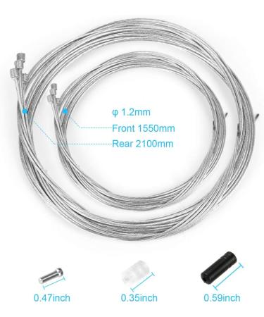 Hapleby 10PCS Premium Bike Shift Cable Kit for Mountain and Road Bicycle | Includes 5 O-rings, 10 End Ferrules, 20 End Caps - Buy Online on GoSupps.com