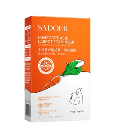 Sloane Oil Control Deep Pore Cleansing Mud with Carrot | Clay Mud for Blackheads and Pores Bubble Treatment for Radiant Skin Reduction