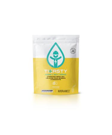 Thersty Electrolyte Powder ZERO Sugar Electrolyte Packets Designed for Rapid Hydration. All Natural Ingredients and Trusted by the World s most Demanding Insustries 40 Servings - Lemonade