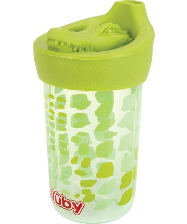 Nuby No Spill 3D Character Sippy Cup 12oz - Alligator Design with Soft Touch Flo Silicone Top - Buy Online on GoSupps.com