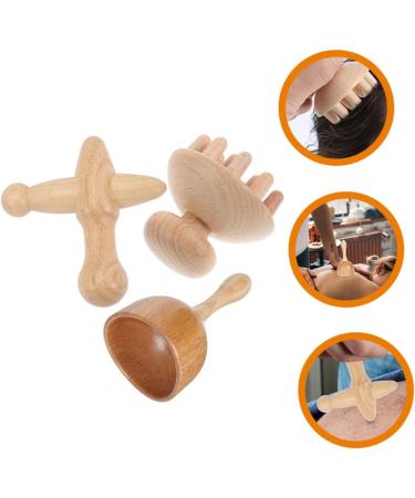 Frcolor Wooden Massage Cups Set - Therapeutic Schaubebrett & Mushroom Head Massager for Home Use | Best Wooden Massage Therapy Device - Buy Online on GoSupps.com