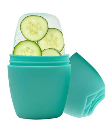 Ice Roller for Face Qewro Silicone for Tone skin Reusable Eye Puffiness Relief Ice Roller Mold for Neck Facial Roller to Remove Fine Lines Pores Anti Wrinkles (Green)