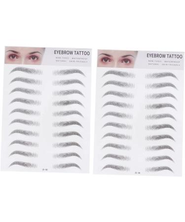 DOITOOL 6 Pcs 3d Eyebrow Stickers Makeup Stickers Double Ball Imitation Eyebrow Template Eyebrow Trimming 6d ze008x3pcs Blackx3pcs - Buy Online on GoSupps.com