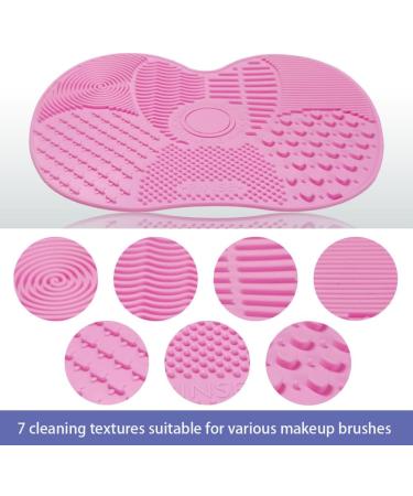 2 Packs Makeup Brush Cleaning Mat Silicone Makeup Brush Cleaner Makeup Brush Cleaning Pad and Scrubber with Suction Cup Portable Washing Tool for Makeup Brushes(Pink&Green) - Buy Online on GoSupps.com