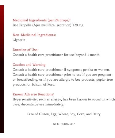 Nutridom Bee Propolis Extract Liquid Drops (30ml) Non-GMO Alcohol Free Gluten-free Soy-free and Dairy-free Made in Canada - Buy Online on GoSupps.com