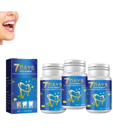 7 Days Teeth Cleaning Powder, Tooth Stains and Tartar Removal Powder, Teeth Whitening Powder, Teeth Whitening, Effective Coffee Stains Removal, Tooth Powder