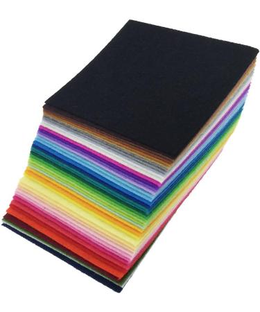 42pcs Assorted Color Felt Fabric Sheets 4x4 - DIY Craft Squares Nonwoven 1mm Thick - 10*10cm - Buy Online on GoSupps.com