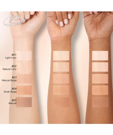 SACE LADY Ultra Cover Powder Foundation - Waterproof Full Coverage Makeup in Natural Ivory 0.30oz - Long-Lasting Compact with Mirror - Buy Online on GoSupps.com