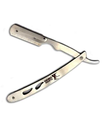 CS-102 Stainless Steel Professional Barber Straight Edge Razor | Includes 15 Astra Double Edge Blades - Best for Barbers & Shaving Enthusiasts - Buy Online on GoSupps.com
