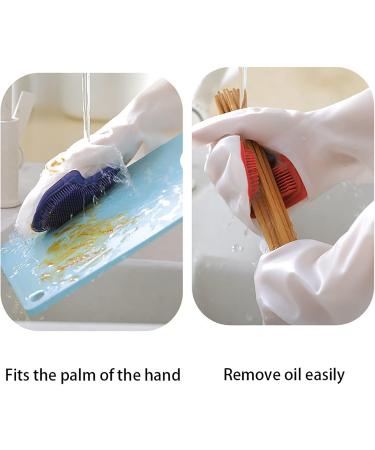 KKRAUS 3 Pairs Silicone Cleaning Gloves Reusable Cleaning Scrub Gloves Kitchen Dishwashing Gloves Rubber Gloves Bathroom Household Gloves (Color : Gris Size : A) A Grey - Buy Online on GoSupps.com
