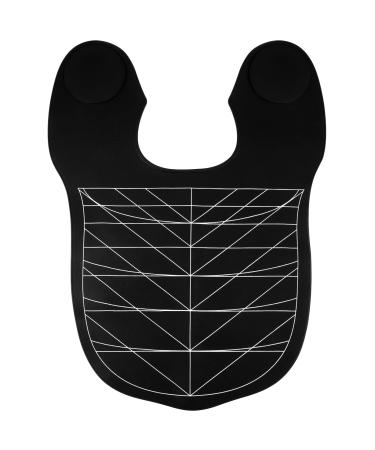 Lurrose Salon Hair Cutting Collar Cape Hair Cutting Cape Angular and Straight Cutting Guidelines Hair Dye Cape for Hairdressing Black