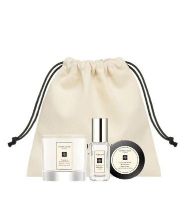 Jo Malone London Fresh & Opulent Mini Luxuries Trio: Fragrance Gift Set - Wood Sage & Sea Salt English Pear & Freesia Peony & Blush Suede Fresh 0.27 Fl Oz (Pack of 3)