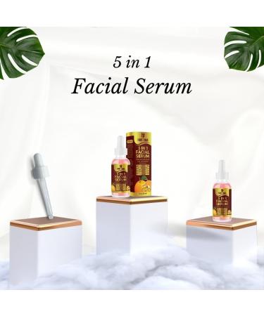 Organic Vitamin C Serum 5 In 1 with Hyaluronic Acid Serum Anti Ageing & Anti Wrinkle Serum Vitamin C Niacinamide Vitamin E Hyaluronic Acid And Collagen Anti-Dark Spots & Brightening. - Buy Online on GoSupps.com