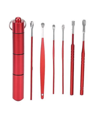 6PCS Earwax Removal Kit Earwax Curette Remover Ear Spoon Cleaning Tool for Adult Children for Home Beauty Salon