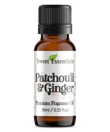 Patchouli & Ginger 10ml (0.35fl oz) Premium Fragrance Oil Aromatherapy Diffuser Crafts Soap Home Scents Bath & Body DIY Parfum and Much More. Versatile & Long-Lasting by Sweet Essentials