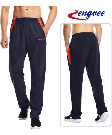 ZENGVEE Men's Polyester Sweatpants 3-Pack with Pockets - Red/Blue/Navy, Large - Buy Online on GoSupps.com