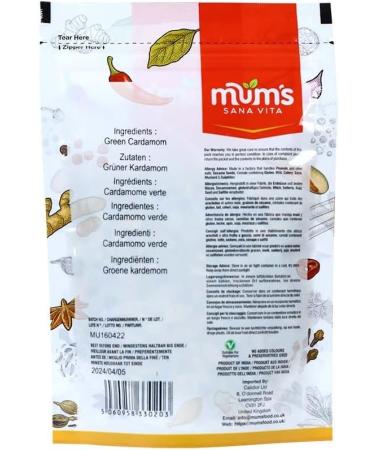 Mum's Premium Green Cardamom Pods 75g - Exquisite Quality for Culinary Delights - Buy Online on GoSupps.com