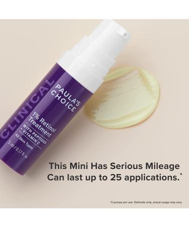 Paula's Choice Clinical 1% Retinol Treatment Cream with Peptides, Vitamin C & Licorice Extract - Anti-Aging & Wrinkles - Travel Size 0.17 Fl Oz - Buy Online on GoSupps.com