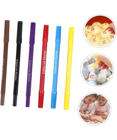 MAGICLULU Crackers 6pcs Edible Drawing Portable Cake Coloring Baking Supplies Cookie Double-Tips Pens Professional Edible Markers - Buy Online on GoSupps.com