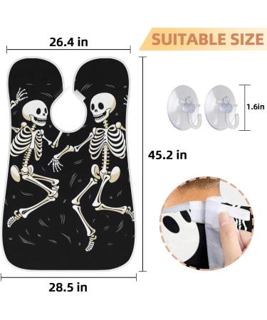 Dancing Skeleton Beard Bib Apron | Men s Beard Hair Catcher for Shaving | Perfect Gift for Dad & Husband | Fathers Day Anniversary Christmas - 2 Suction Cups Included - Buy Online on GoSupps.com