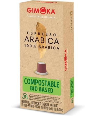 Gimoka 100% Arabica Blend Intensity 8-100 Capsules Compostable and biodegradable - Compatible with Nespresso* domestic coffee machines - Made in Italy (pack of 10 x 10) - Buy Online on GoSupps.com