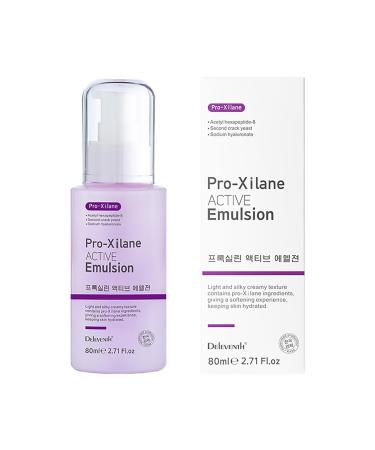 DEleventh Korean Brand Pro-Xilane Active Emulsion 80ml / Anti-Wrinkle Moisturizing Anti-Aging Tighten and Delicate Skin Improve Darkening Repair Damaged Cells and Block UV Rays