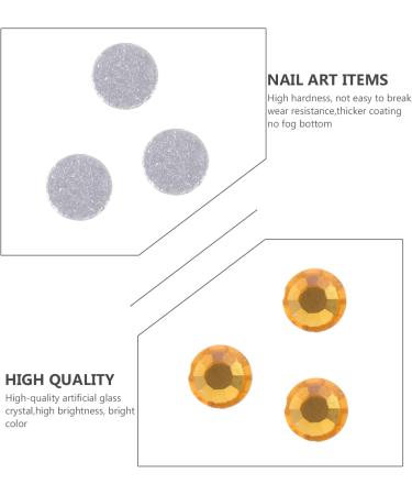 BESPORTBLE 2 Crystal Flat Back Diamond nail sequins glitter nail art decor jewelry holiday nail charms phone decorative beads diamond glass sand artificial gemstone Christmas 3d crystal glass Golden - Buy Online on GoSupps.com