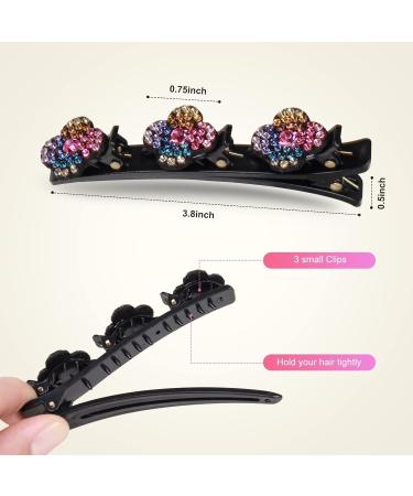 Simtplicity Crystal Stone Braided Hair Clips Braided Hair Clips Crystal Stone Braided Hair Clips Magic Hair Clip Braided Hair Clip with Rhinestones for Women/Girls (6PCS-A) - Buy Online on GoSupps.com