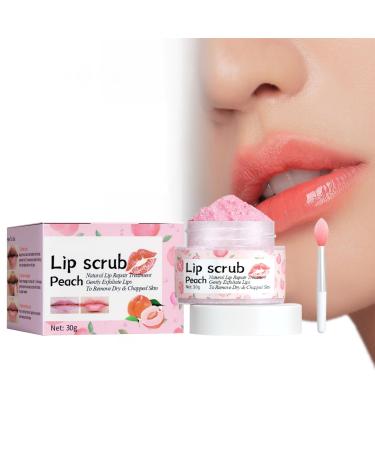 Peach Lip Scrub Lightens Lip Lines Hydrates Removes Dead Skin Glows Moisturises & Rejuvenates Lip Scrubs