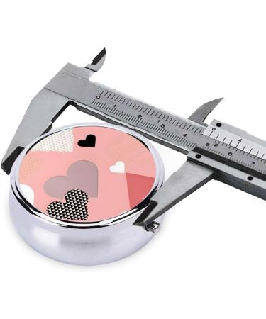 Abstract Love Chartround Pill Box - 3 Compartment Portable Organizer for Travel | Ideal Travel Pill Storage - Buy Online on GoSupps.com