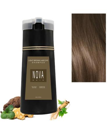 2024 Instant Dye Shampoo Dye Shampoo Quick Easy And Safe Hair Coloring Solution Instant Dye Shampoo For Men Women (Light Brown)