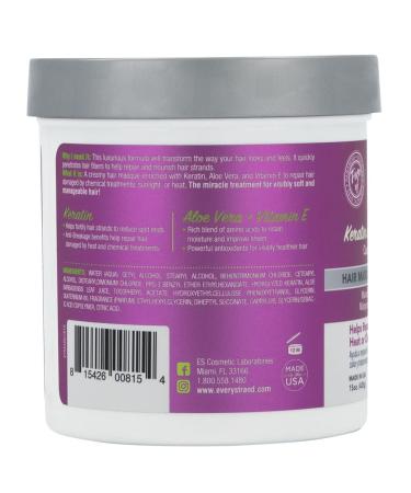 EVERY STRAND Keratin Hair Masque 15 Oz - Nourish & Revitalize Your Hair | International Shipping Available - Buy Online on GoSupps.com