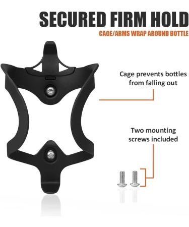 Ibera Lightweight Aluminum Bike Water Bottle Cage - Black - Buy Online on GoSupps.com