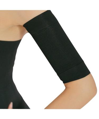 Artibetter 2 Pairs Slimming Compression Arm Shaper Helps Tone Shape Upper Arms Sleeves Black