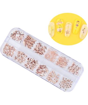 3 Boxes nail accessories nail decorations for nail art nail art decoration manicure tools nail tools rose gold decorations nail art ornaments nail art rivet Metal 3d boxed - Buy Online on GoSupps.com