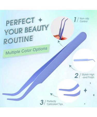2 Piece Tweezers Stainless Steel Eyebrow Tweezers Anti-Static Sharp Lash Tweezers Classic Tweezer Straight and Curved Tip Tweezer Set for Craft Makeup Tools - Buy Online on GoSupps.com