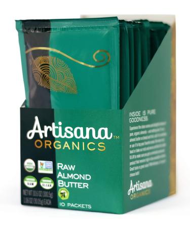 Artisana Organics Raw Almond Butter Snack Packs (10 Pack) | No Sugar Added, No Palm Oil, Vegan, Paleo, and Keto Friendly, Non GMO, 1.06oz Pouches 1.06 Ounce (Pack of 10)