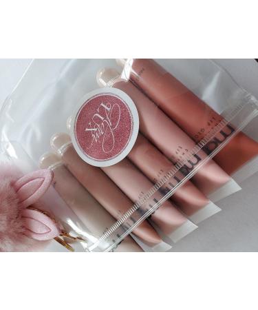 Max Makeup Cherimoya NUDE Lip Gloss Set of 6 | Reusable Bag & Keychain | International Shipping - Buy Online on GoSupps.com