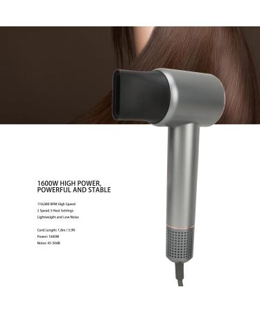 1600W Ionic Hair Dryer 110000RPM High Speed Negative Ion Hair Dryer for Home (US Plug 110V) - Buy Online on GoSupps.com