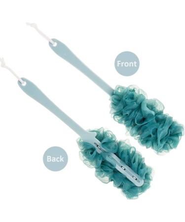Veewon Long Handle Bath Brush Back Scrubber Shower Body Sponge - Beige - Buy Online on GoSupps.com