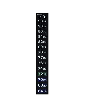 SunGrow Aquarium Sticker Thermometer, Precise Measurement of Tanks Temperature, Ideal for Fish, Shrimps & Turtles, Peel & Stick Installation, 2 Color Indicators