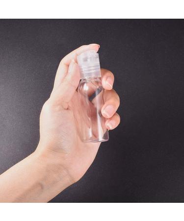 BENECREAT 24 Pack 30ml Transparent Plastic Air Flight Travel Bottles with Clear Disc Cap for Toiletries Shampoo Cosmetic Liquid Clear Cap 30ml - Buy Online on GoSupps.com